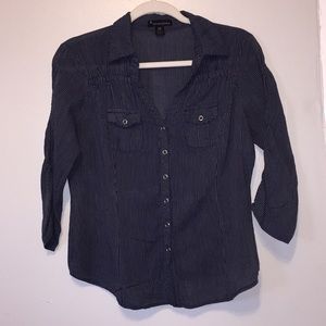 Button up striped blouse